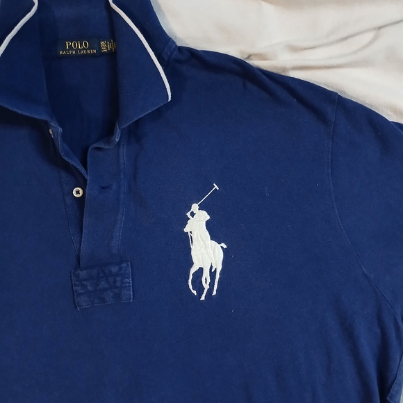Polo by Ralph Lauren Men's Blue Polo Shirt 2xlt - Picture 4 of 11